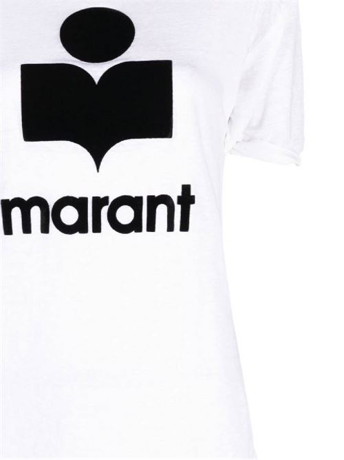 White T-shirt with logo on the front MARANT ETOILE | TS0004FAA1N09E20WH